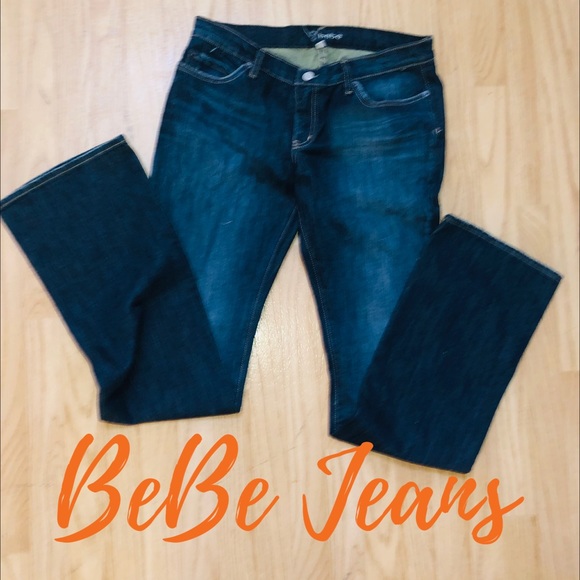 BeBe women  cute blue denim jeans waist size 31 (Smoke Free Home) - Picture 2 of 7